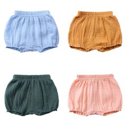 Shorts Fashion For Boy Solid Colour Childrens Clothing Girls Cotton Linen Bread Baby Short Pants born Clothes 14Years 230512