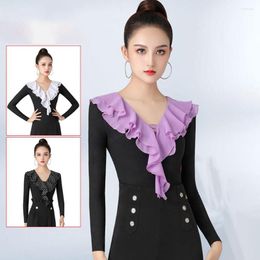 Stage Wear Winter Women Ballroom Dance Bodysuit Elegant Latino Dancing Top Shirt Female Waltz Tango Chacha Belly Latin Clothes DB167