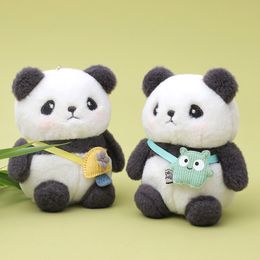 11CM Creative Panda Plush Toy Keychain Cute Panda Stuffed Doll Pendant Home Decoration Pendant Doll Plush Doll Toy for Kids