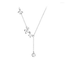 Chains 999 Silver Butterfly Necklace Fashion Gift Selling Jewellery For Decoration Festival 2023