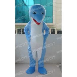 Halloween Blue Dolphin Mascot Costume Simulation Cartoon Character Outfit Suit Carnival Adults Birthday Party Fancy Outfit for Men Women