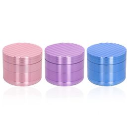 Latest 63MM Smoking Colourful Aluminium Alloy Dry Herb Tobacco Grind Spice Miller Grinder Crusher Grinding Chopped Hand Muller Cigarette Pipes Holder DHL