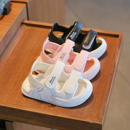 Sandals Summer Soft Bottom Children Sandals 1-4 Y Baby Boy Girl Beach Shoes Anti-kick Protection Head Toddler Functional Sandals G03281 230515
