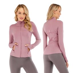 LU-088 Yoga Jacket Womens Define Workout Sport Coat Fitness Sports Quick Dry Activewear Top Solid Zip Up Sweatshirt Sportwear Hot High fashion 56ess