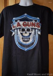 Men's T Shirts L.A. GUNS T-Shirt Sex Booze Tattoos 2 Sided Official S M L XL 2X