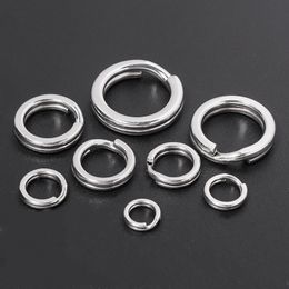 10-20pcs/lot 316 Stainless Steel Keyring Split Ring Key Ring For Key Chain Keychain Diy Jewelry Making Sleutelhanger Key Rings