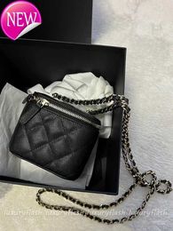 Women Crossbody Bags Shoulder Handbags Designer Luxury Mini Portable Box Cosmetic Lipstick Bag Sheepskin Black Ladies Fashion Small Purses GoldH6