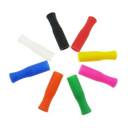 No Rattle Caps Anti Collision Teeth Protector Accessories Stainless Steel Straw Cover Party Food Grade 6mm Silicone Tip Bar