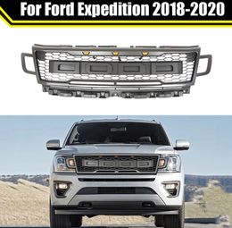 Car Grills Sale Front Hood Bumper Grill For Ford Expedition 2018 2019 2020 Radiator Grille Auto Parts Grills ABS With LED Lights