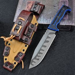 ML M8 Strong Survival Coltello dritto Z-wear Stone Wash Drop Point Lama Full Tang G10 Maniglia Outdoor Lama fissa Coltelli tattici con Kydex