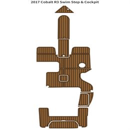 2017 Cobalt R3 Swim Platform Cockpit Pad Boat EVA Foam Faux Teak Deck Floor Mat