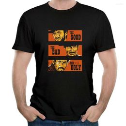 Men's T Shirts The Good Bad And Ugly Movies Contton Shirt For Mens Black