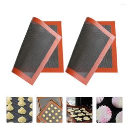 Baking Tools 2 Pcs Cooking Mat Grills Commercial Air Fryer Oven Sheet Liner Nonstick Bakeware Square Paper Liners Pizza