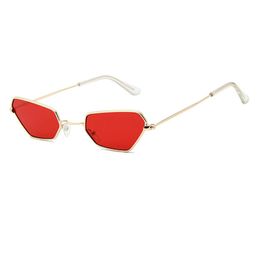 Sunglasses Polygon Fashion Small Frame Woman Jelly Ocean Piece Trend Outdoor Colorful Vacation Glasses UV400