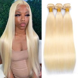 unprocessed straight human hair extension 613 brazilian blonde Colour