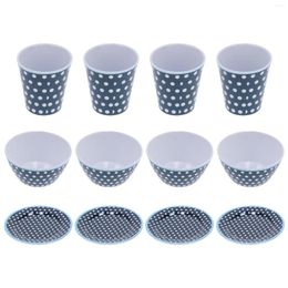 Bowls Dinnerware Melamine Cup Dishes Plate For Home Restaurant