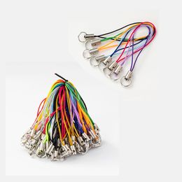 Mixed Colours 30pcs/lot Thread Cord Key Ring DIY Bag Key Ring Bags Toys Hanger Clips Key Holder DIY Keyfob KeyChain Accessories