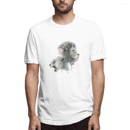 Men's T Shirts Terror Lions Roar Printed Short Sleeve Tshirts Summer Casual Cotton Top Tee Streetwear
