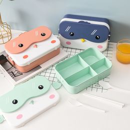 Bento Boxes School Kids Bento Lunch Box Rectangular Leakproof Plastic Cartoon Anime Portable Microwave Food Container School Child Lunch Box 230515