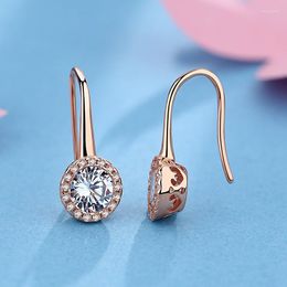 Stud Earrings 18k White Gold Wedding Earrng For Women 1 Carat Diamond Engagement Femme Ring Bride Valentines Gift Girl Anillos Mujer