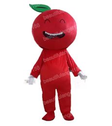 Christmas Apple Mascot Costume Cartoon Character Outfit Suit Halloween Party Outdoor Carnival Festival Fancy Dress for Men Women