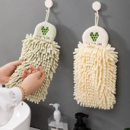 Chenille Soft Hand Towels Home Super Absorbent Eco-Friendly Wipe Cloth with Hanging Loops Kitchen Bathroom Accessories Towel Wholesale