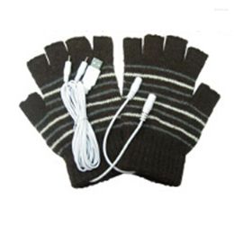 Fingerless Gloves Unisex Winter Electric USB Heatting Colour Hand Warming Cable 0075 For Men Women Black Coffee Colours