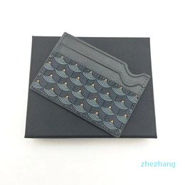 2023-Fashion Men Women Designer Credit Card Holders Classic Mens Mini Bank Card Holder Small Wallet Slim Real Leather Wallets Wtih Box