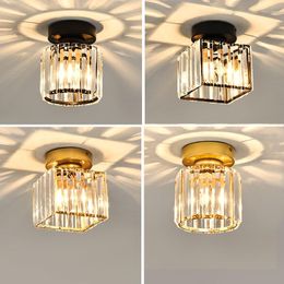 Ceiling Lights Led Crystal Modern Lamp Round Square Lighting For Living Room Front Porch Decoration Light Fixtures