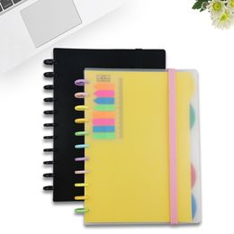 Notepads DIY A4 Mushroom Hole Loose-Leaf Notebook Planner Organizer Binder Binding Journal Diary Ring Binder Notepad Set Office Supplies 230515