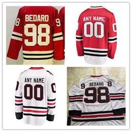 Hockey Jerseys Conner Bedard 98 Red White Colour S-XXXL Stitched Men Jersey