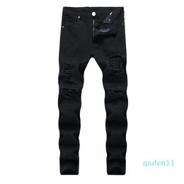 Men's Distressed Ripped Skinny Jeans Mens Jeans Slim Motorcycle Moto Biker Causal Mens