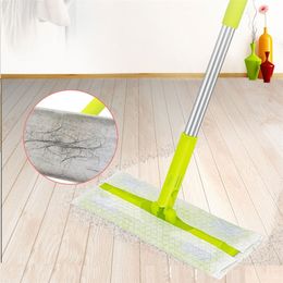 Mops Flat Dust Sweeper Mop For Tile Cleaning Floor Dry With Disposable Refills Rags Dog And Cat Hair Removal Household Tools Utensils 230512