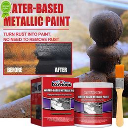 New Car Chassis Derusting Gel Metallic Paint 100ml Water-based Metal Rust Remover Universal Rust Converter Gel 100ml with Brush