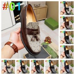 2023 Men Genuine Leather Office Dress Shoes Suit Style Brand Designer Wedding Casual Business Flats Classic Slip On Loafers Size 38-45