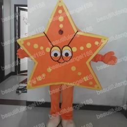 Christmas starfish Mascot Costume Cartoon Character Outfit Suit Halloween Party Outdoor Carnival Festival Fancy Dress for Men Women