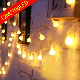 Strings 12M USB/Battery Power LED Ball Garland Lights Fairy String Outdoor Lamp Home Christmas Holiday Wedding Party Decoration