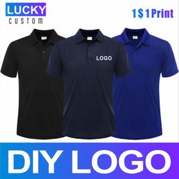 Men's Polos Ropa Hombre Polo Shirts Custom Printed Embroidery Men Clothing Shirts For Men Camisa Masculina Business Casual Breathable Top 230515