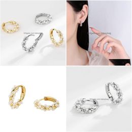Dangle Chandelier Baroque Pearl Gold Colour Hoop Earrings For Women Thick Circel Round Hoops Beads Ear Rings Korean Jewellery Drop Del Dhiit