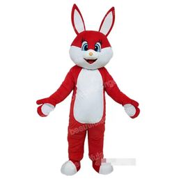 Christmas Red Rabbit Mascot Costume Cartoon Character Outfit Suit Halloween Party Outdoor Carnival Festival Fancy Dress for Men Women