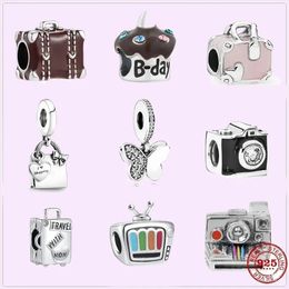 925 charm beads accessories fit pandora charms Jewellery Camera TV Bag Cake Love charms set Pendant DIY Fine Beads Jewellery