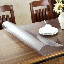 Table Cloth Pvc Rectangular Protector Waterproof Transparent Tablecloth Soft Glass Heat Resistant Plastic Dining Roll