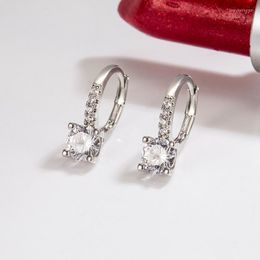 Stud Earrings DIWENFU 925 Sterling Silver Diamond Earring For Females Fine Jewellery Aros Mujer Oreja Garnet Girls