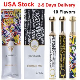 USA Warehouse Rainbow California Honey Einweg-Vape-Stift, 1,0 ml, E-Zigaretten, wiederaufladbar, 530 mAh-Akku, leere Gerätekapseln, schwarz, weiß, bunt, 10 Geschmacksrichtungen