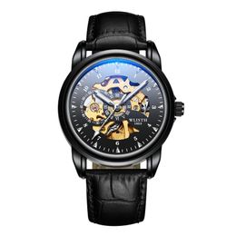 Wristwatches Dial Diameter 40mm Fully Automatic Mechanical Watch Men's Luminous Blue Display Fashion