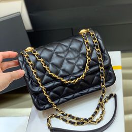 Designer Chain Bag Luxury Shoulder HandBag 22CM Genuine Leather Crossbody Bag High Imitation Messenger Bag With Box ZC386