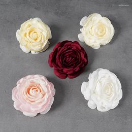 Decorative Flowers DIA 10cm Artificial Dew Lotus Flower Silk Head Wedding Wall Arch Ceiling Arrangement