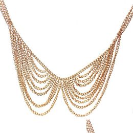 Chains Collier Femme Maxi Jewellery Statement Chain Necklace Mti Layer Colorf Necklaces Pendants For Women Accessories Collares Dhgarden Dhk50