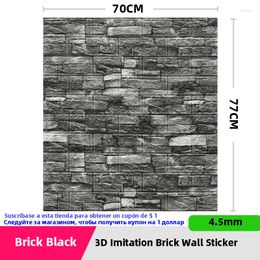 Wall Stickers 3D Imitation Brick 10PCS 70x77CM Waterproof TV Backdrop Foam Wallpaper For Bedroom Self Adhesive Living Room Decor