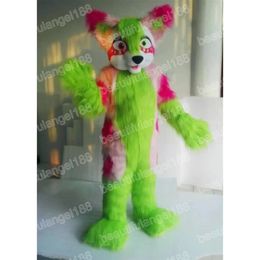 Christmas Colourful Husky Dog Mascot Costume Cartoon Character Outfit Suit Halloween Party Outdoor Carnival Festival Fancy Dress for Men Women